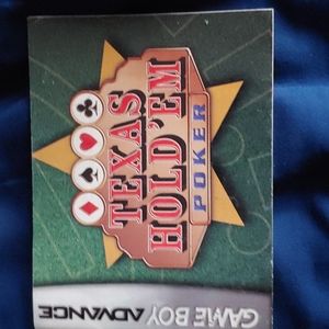 Game boy advance Texas hold'em poker manual